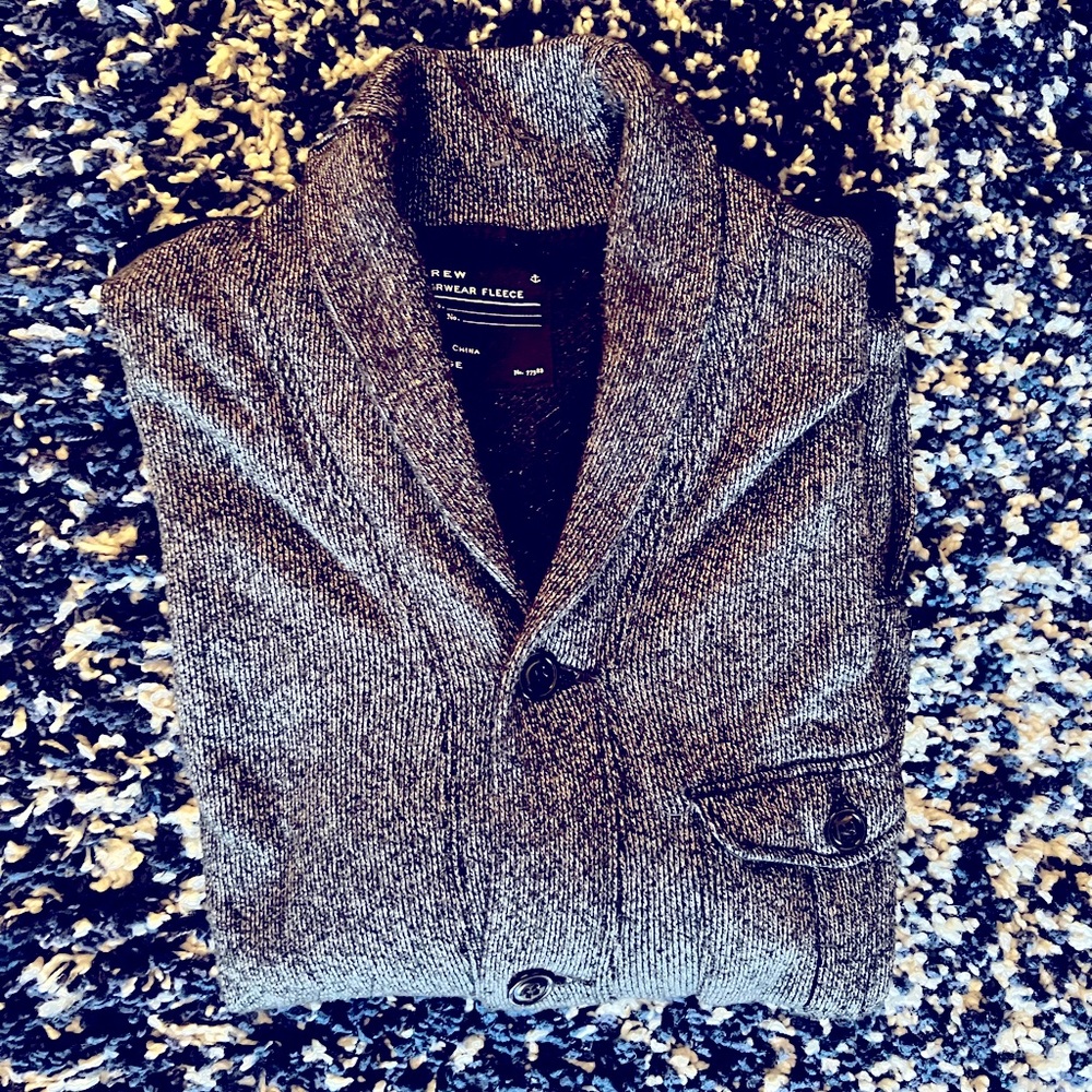 J.Crew Military Shall Collared Cardigan Sweater